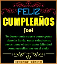 GIF Frases de Cumpleaños Joel